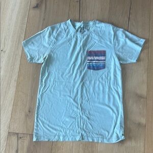Patagonia Men's Blue T-Shirt with Striped Pocket M slim fit